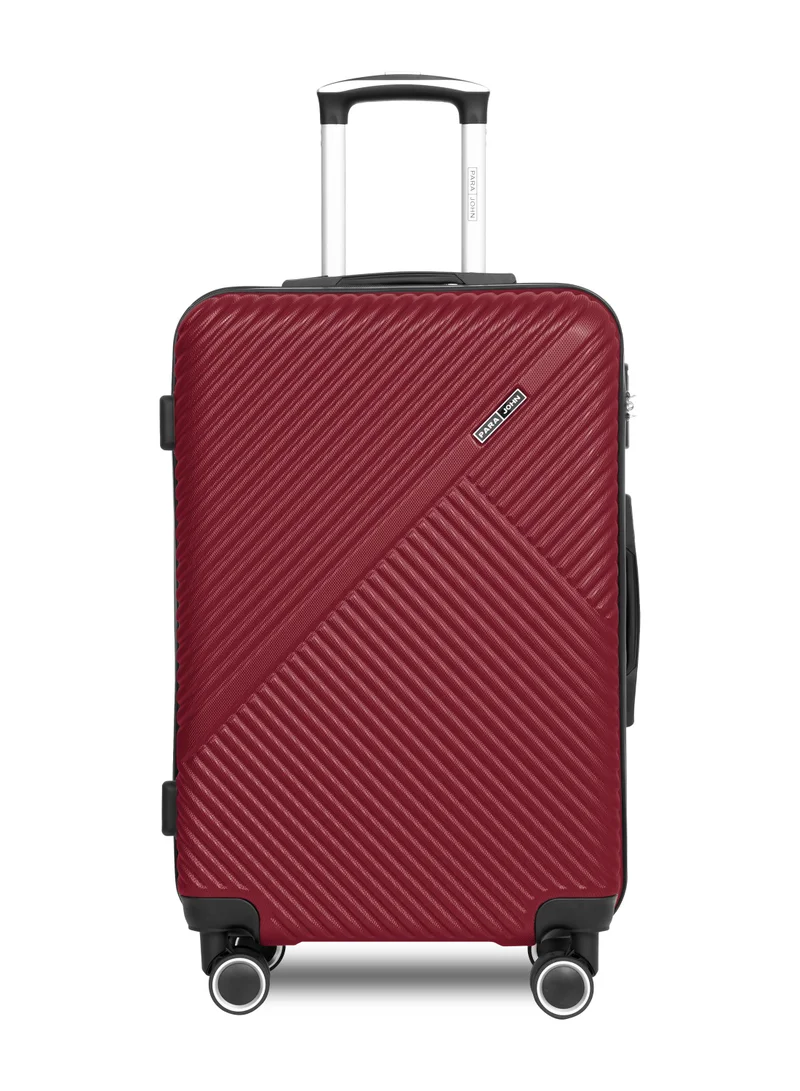 PARAJOHN Medium 24-Inch ABS  Lightweight Hardshell Luggage Trolley | carrying 20kg 4-Wheel Spinner Suitcase   burgundy