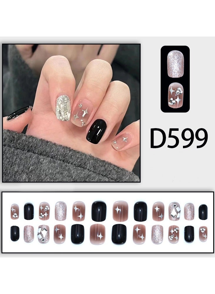 اضغط على أظافر 24 قطعة أظافر صناعية - Image 3