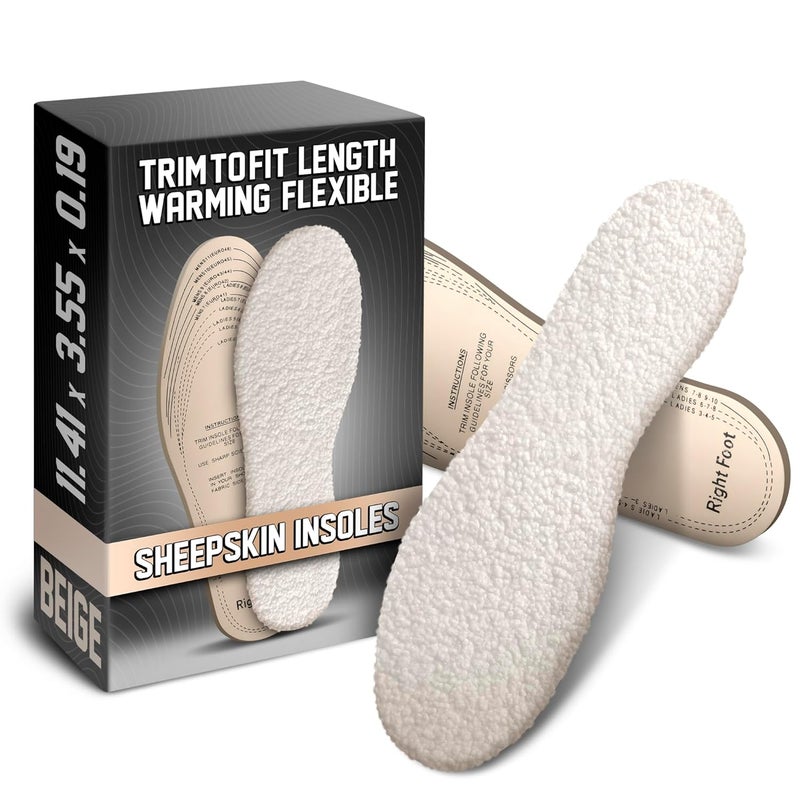 KETAR Mens Shoe Insoles Winter Warm Shoe Insert - Warming Insoles for Women Boots Mens Insoles for Work Boots Heated Insoles for Women - Crocs Winter Boot Insoles for Women Sheepskin Slippers Winter Insoles