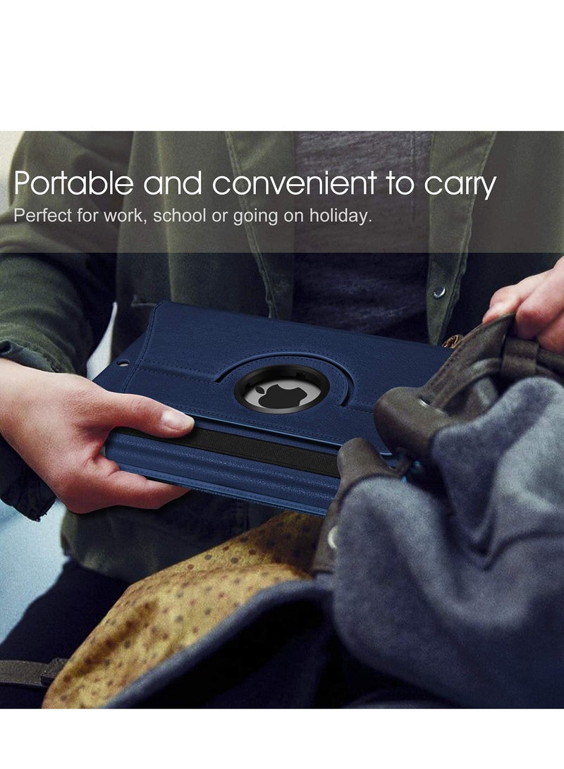 ELTRAZONE Slim Stand Case for iPad Air 13-Inch M2 (2024) - Navy Blue, Smart Shell with Touch ID Support, Auto Wake/Sleep & Translucent Back - Image 4