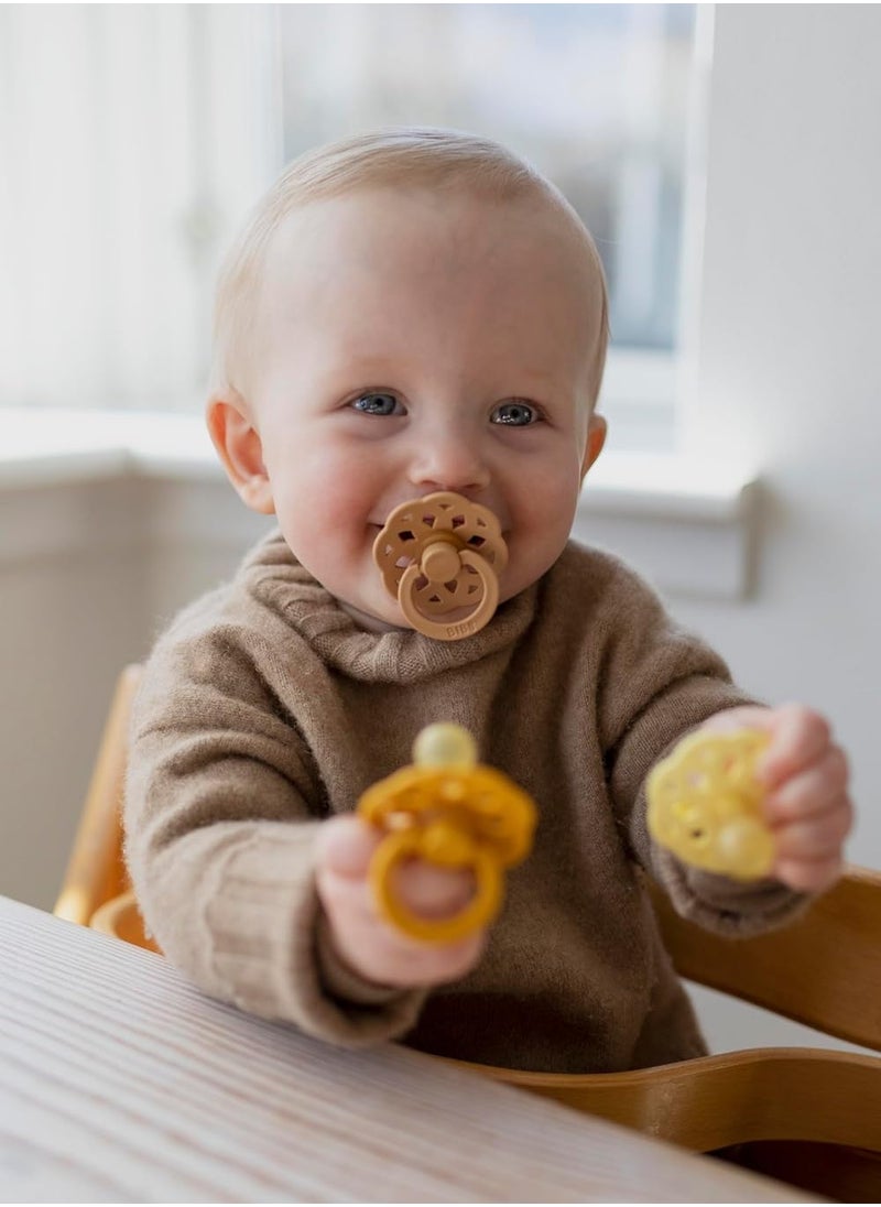 BIBS Pacifier Boheme 2 PACK Latex Size 2 Dark Oak/Blush  - Image 5