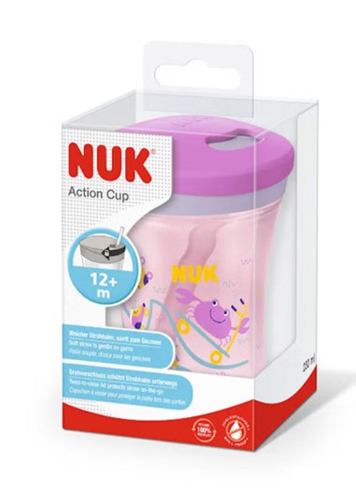 NUK - Sippy Action Cup for Baby Learning to drink in action from 12 months on when it becomes more active , high quality and robust materials , shape of the drinking cup makes it easy for small kids - Image 1