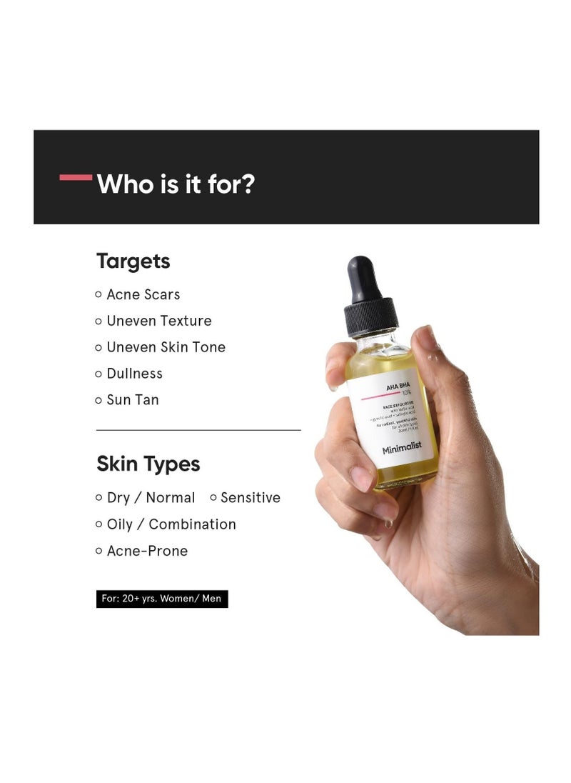 10% Hydroxychloroquine Peeling Serum for Beginners for All Skin Tones and Types Gentle exfoliator for clogged pores, oil-free and hypoallergenic 30 ml