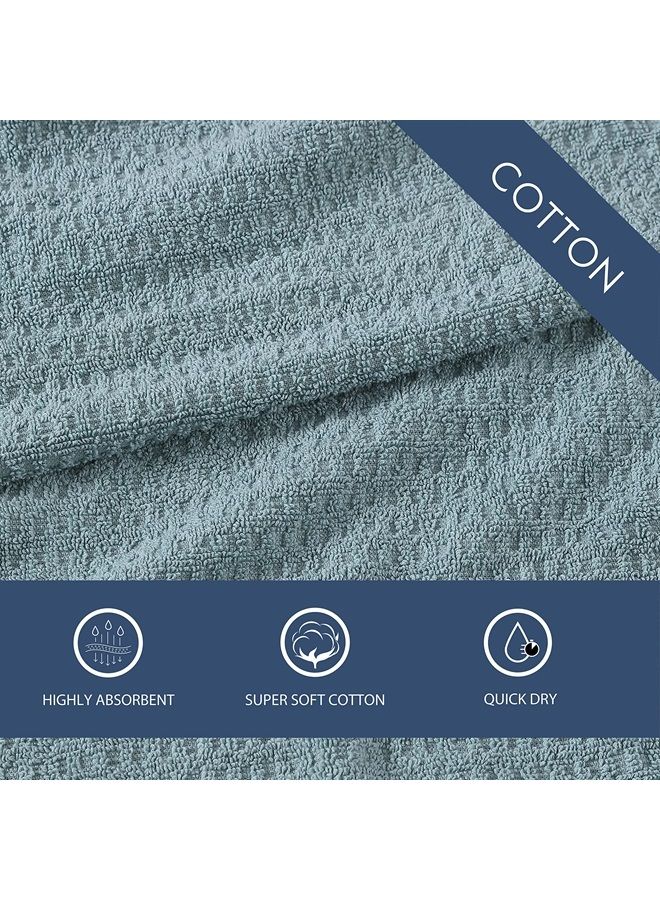 TOMMY Bahama Washcloth Set, Highly Absorbent Cotton Bathroom Decor, Low Linting & Fade Resistant (Northern Pacific Turquoise, 12 Piece) - Image 4