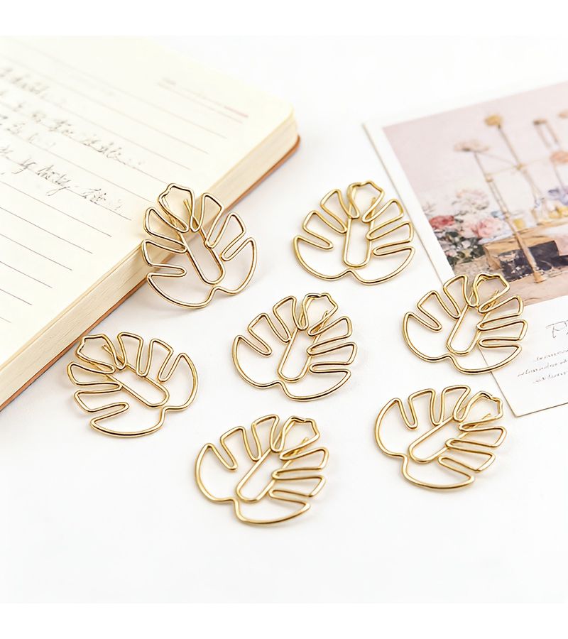 Golden Tortoiseshell Paper Clips 50pcs Decorative Office Stationery - Image 4
