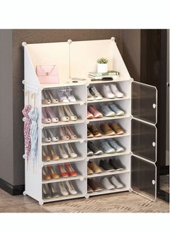 12-Cube DIY Shoes Rack Wardrobe Storage Multi Use Modular Organizer Plastic Cabinet With Shelf