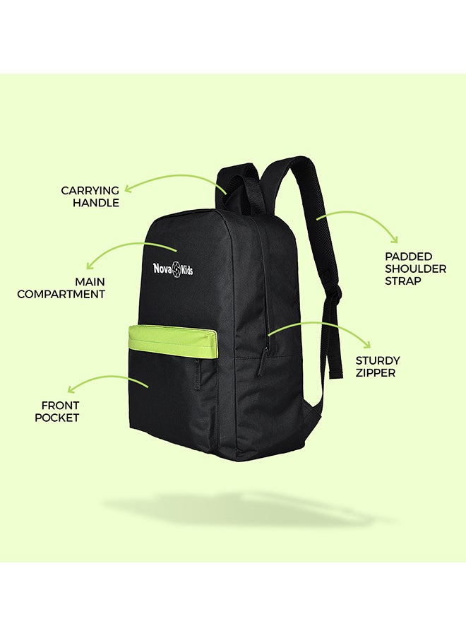 Nova kids School Bag, 17Inch/18L - Black  - Image 4