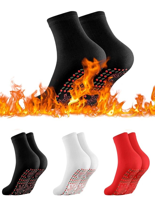 روكاوات جوارب Castwave ذاتية التسخين، 3 أزواج من جوارب القدم المرنة الدافئة القابلة للتنفس والمضادة للبرد والشتاء والجوارب المضادة للتجمد والتخييم والمشي لمسافات طويلة والتزلج والشتاء - Image 1