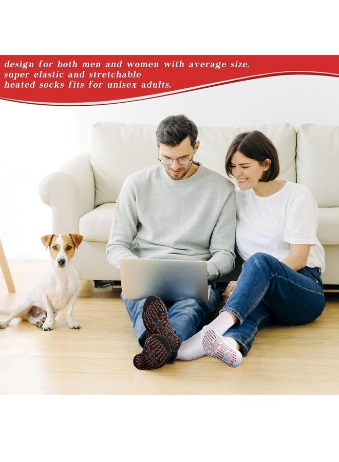 روكاوات جوارب Castwave ذاتية التسخين، 3 أزواج من جوارب القدم المرنة الدافئة القابلة للتنفس والمضادة للبرد والشتاء والجوارب المضادة للتجمد والتخييم والمشي لمسافات طويلة والتزلج والشتاء - Image 3