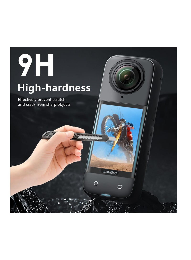 Anmi 2 Pack Insta 360 X5/X4 Screen Protector Film, Tempered Glass LCD Display Protective Cover,Ultra HD, 9H Hardness, Scratch Resistant - Image 4