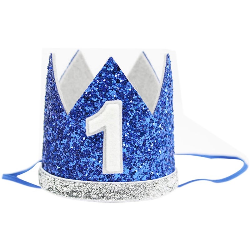 DZHJKIO Baby Boy Prince Birthday Headband, Blue, Newborn to 3 Years