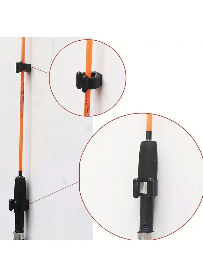 20pcs Wall Mounted Fishing Rod Holder Clips Durable Plastic Organizer Rack - Image 4