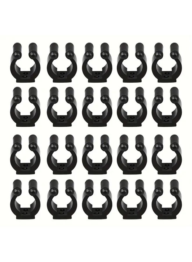 20pcs Wall Mounted Fishing Rod Holder Clips Durable Plastic Organizer Rack - Image 1