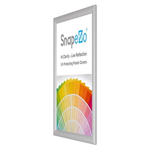 SnapeZo 16.5 x 23.4 (A2 Euro Size) Silver Poster Frame, Front-Loading, Wall Mount, Aluminum 1" Profile, Sleek Series - Image 4