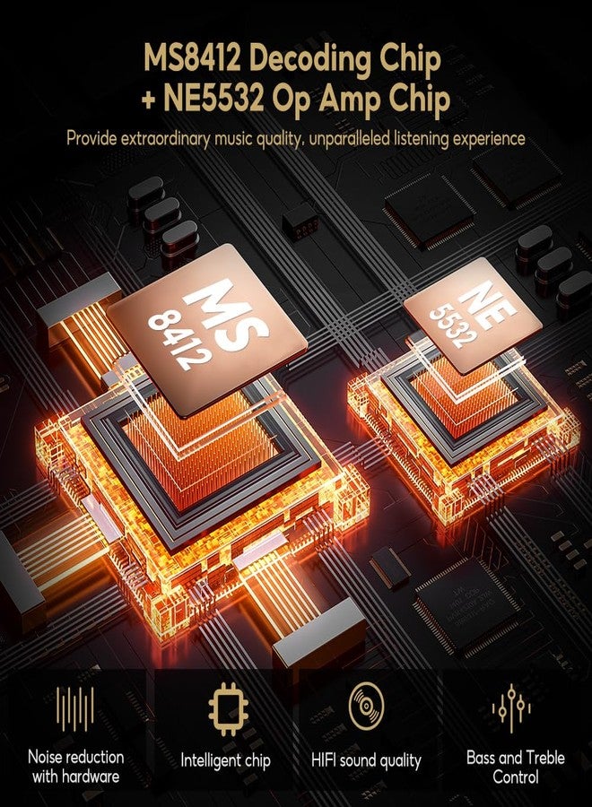 AIYIMA مضخم سماعات الرأس AIYIMA DAC-A2، محول رقمي تناظري (DAC) مع تحكم في مستوى الصوت الجهير والتريبل، مدخلات USB/بصري/محوري للكمبيوتر، مخرج سماعة رأس RCA/3.5 مم، محول صوت رقمي تناظري مكتبي، يعمل بجهد 5 فولت تيار مستمر، 24 بت، 192 كيلوهرتز - Image 4