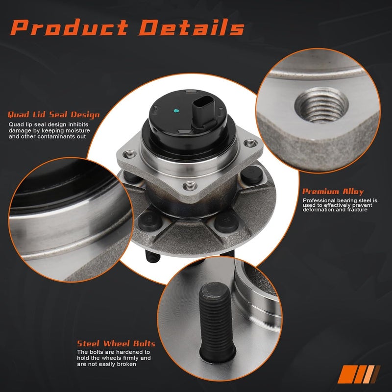 DRIVESTAR 512217 512269 Rear Wheel Hub & Bearing Assembly for Toyota and Pontiac - Image 3