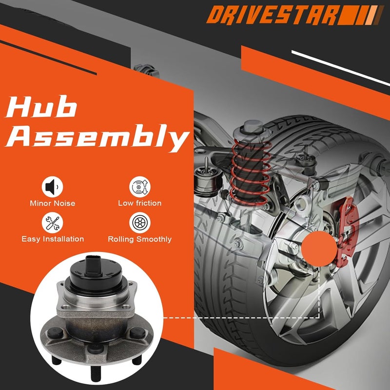 DRIVESTAR 512217 512269 Rear Wheel Hub & Bearing Assembly for Toyota and Pontiac - Image 2
