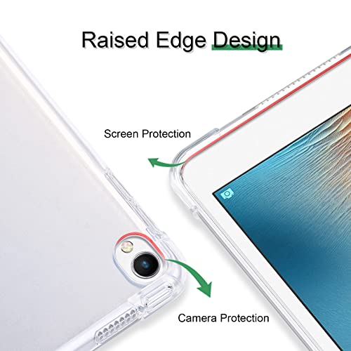 Divufus Case for iPad Pro 9.7 Only(Old Model 2016), Lightweight Slim Auto Sleep/Wake Trifold Stand Smart Cover, Soft TPU Frosted Translucent Back Pencil Holder Case for iPad Pro 9.7 Inch, Gray - Image 5