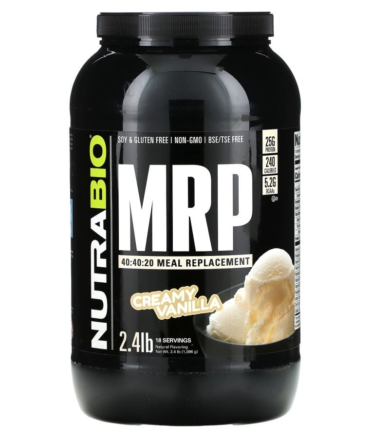 NutraBio MRP 40:40:20 Meal Replacement Creamy Vanilla 2.4 lb (1096 g)