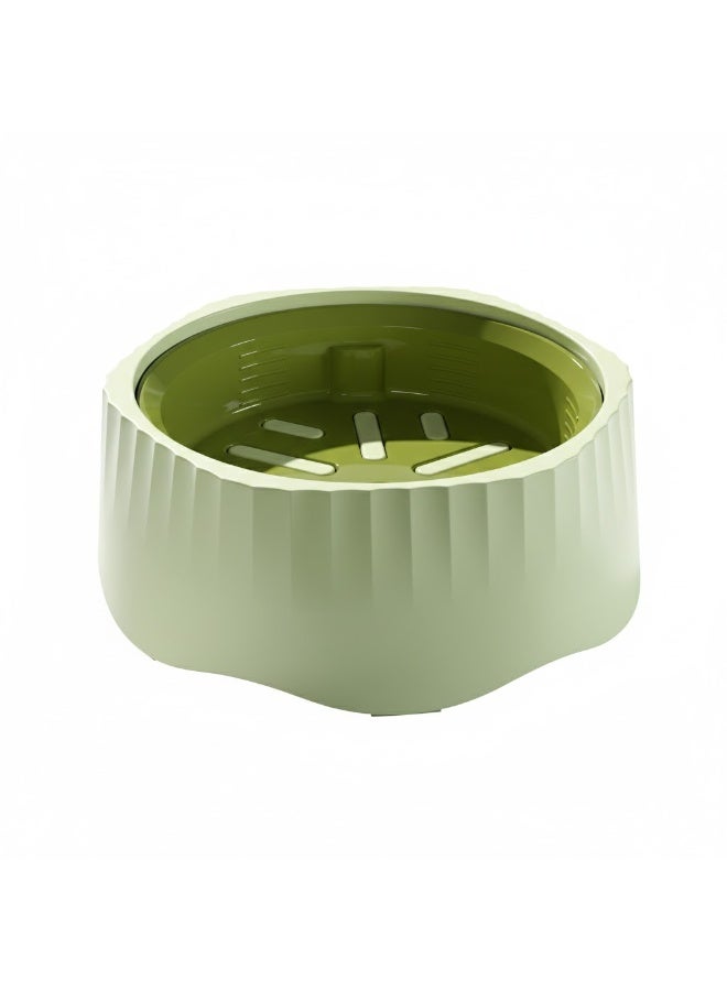 EPET 2-in-1 Pet Slow Feeder Dog Bowl & Regular Food Dish - Adjustable Anti-Gulping Bloat Stop Interactive Puzzle Bowl for Fast Eaters - BPA-Free Plastic (Green) - Image 1