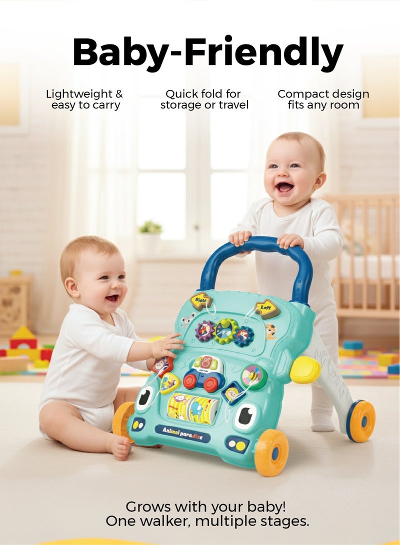 Zenito Adventure Activity Walker - Sensory & Motor Development -Magical Activity Walker, Baby Walker with Shapes, Sounds, Music, Educational Push Toy for for Babies 6m+ - Multi - Image 5