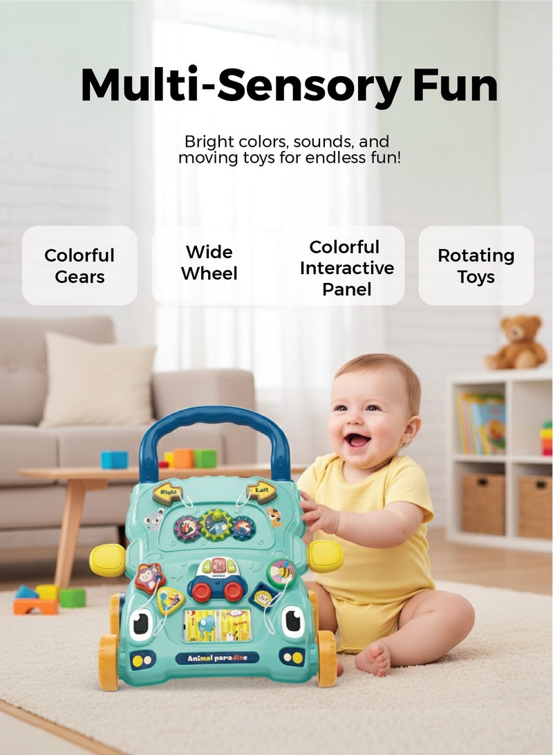 Zenito Adventure Activity Walker - Sensory & Motor Development -Magical Activity Walker, Baby Walker with Shapes, Sounds, Music, Educational Push Toy for for Babies 6m+ - Multi - Image 4