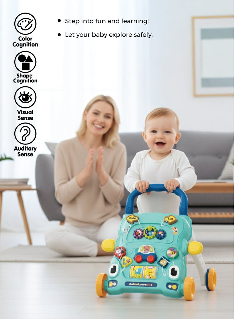 Zenito Adventure Activity Walker - Sensory & Motor Development -Magical Activity Walker, Baby Walker with Shapes, Sounds, Music, Educational Push Toy for for Babies 6m+ - Multi - Image 3