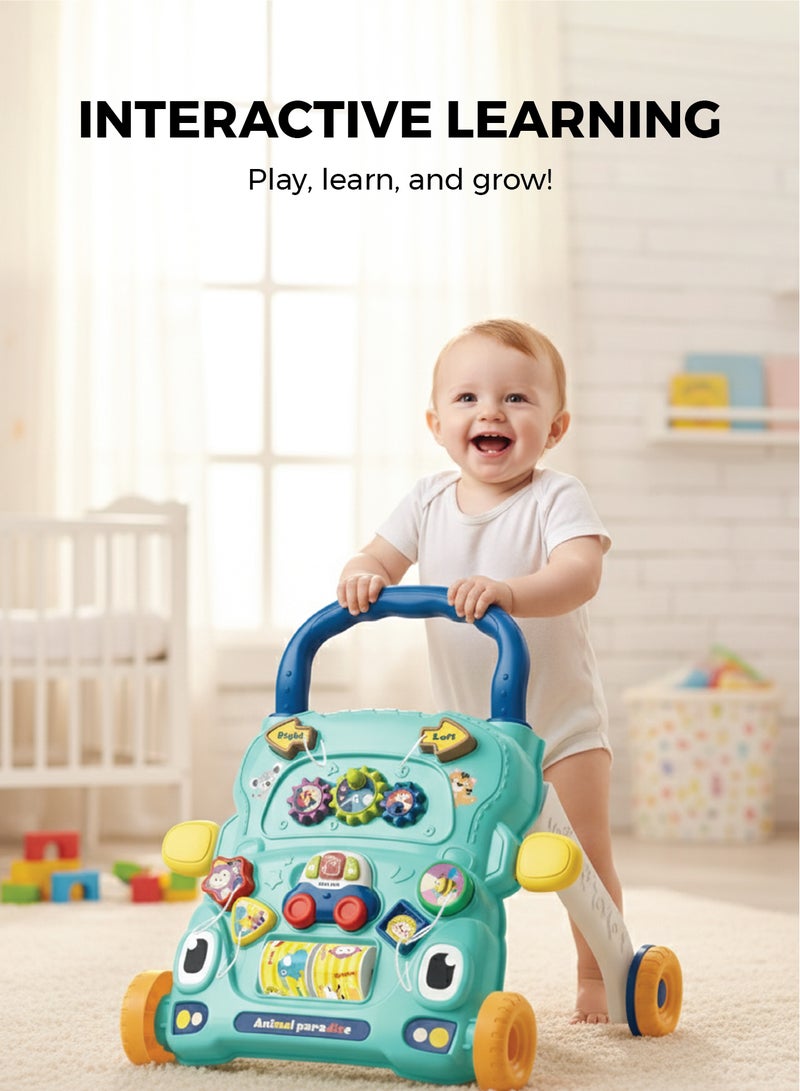Zenito Adventure Activity Walker - Sensory & Motor Development -Magical Activity Walker, Baby Walker with Shapes, Sounds, Music, Educational Push Toy for for Babies 6m+ - Multi - Image 2