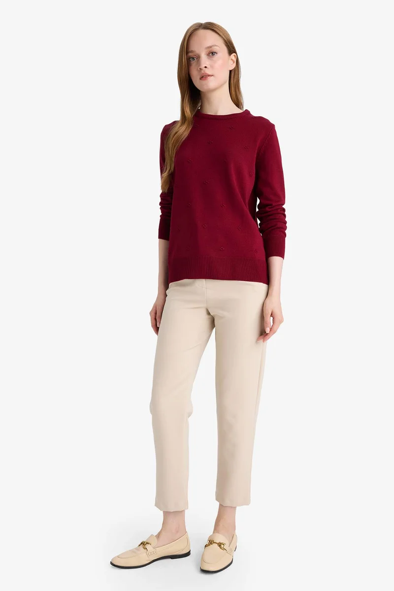ديفاكتو Regular Fit Crew Neck Knitwear Pullover