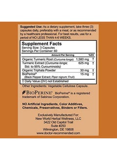 DOCTOR RECOMMENDED SUPPLEMENTS Turmeric Curcumin With Bioperine 360 Veggie Capsules 2250Mg 95% Curcuminoids With Black Pepper Supplement And Triphala (Pack Of 2)  - Image 3
