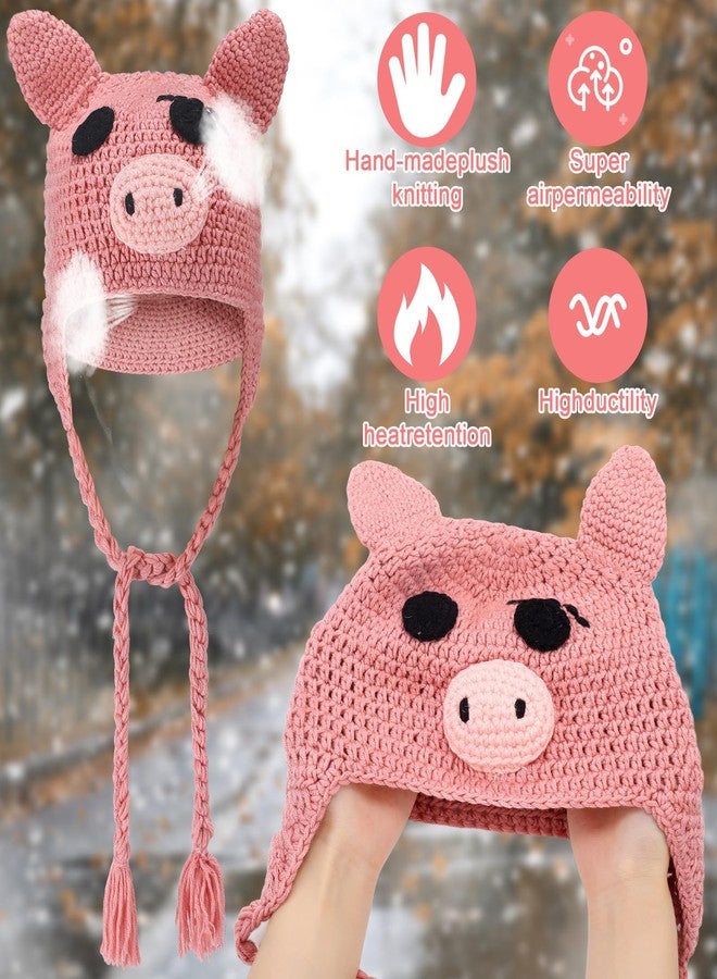 Yearntown 3 Pcs Bird Pig Elephant Hats Pig Elephant World Book Day Book Character Costumes Accessories Crochet Caps with Realistic Eyes for Party Cosplay Dress up - Image 3
