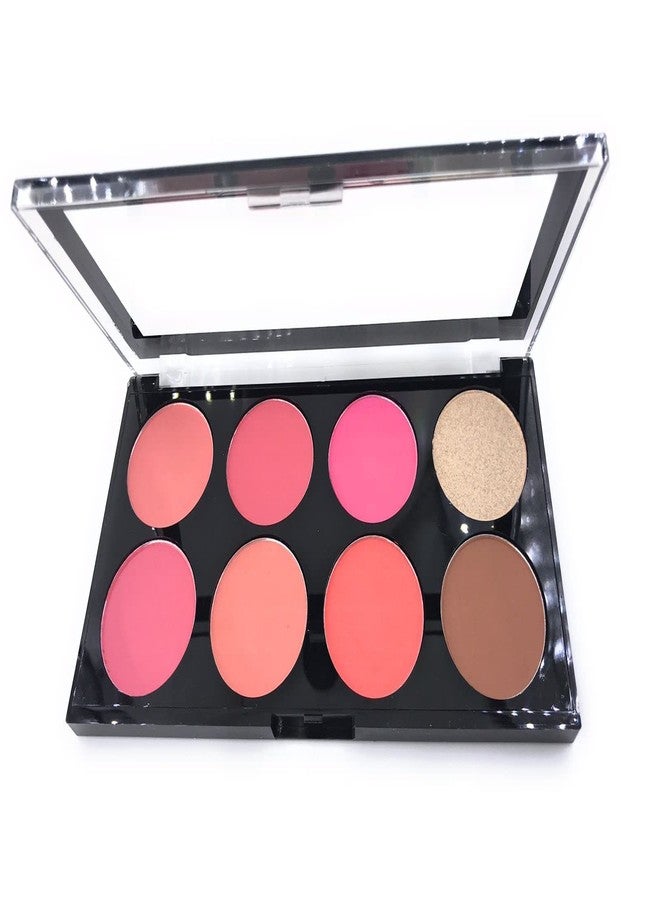 COSLUXE Professional 8 Colors Blush Palette, Matte Mineral Blush Powder Bright Shimmer Pro HD Face Blush,Contour and Highlight Blush Palette (02) - Image 3