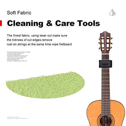 MAXCHEER Guitar String Cleaner Scrubber, Fingerboard Cleaning Cloth, Guitar Fretboard Cleaner Wiper, Cleaning Maintenance Care Kit for Guitar/Bass/Mandolin/Ukulele（2 Pack） - Image 3