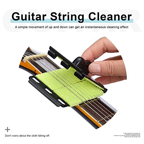 MAXCHEER Guitar String Cleaner Scrubber, Fingerboard Cleaning Cloth, Guitar Fretboard Cleaner Wiper, Cleaning Maintenance Care Kit for Guitar/Bass/Mandolin/Ukulele（2 Pack） - Image 2