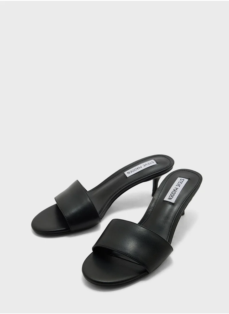 STEVE MADDEN One Strap Mid Heel Sandals