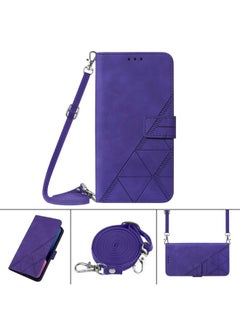 HuHa Case Cover For For Infinix Zero 8 X687 Crossbody 3D Embossed Flip Leather Phone Case(Purple) 