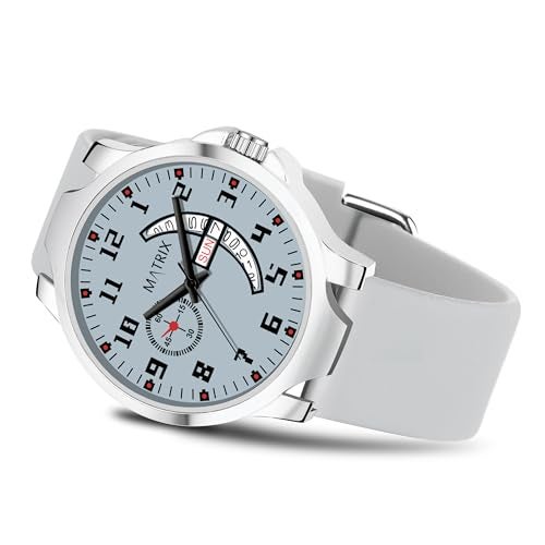 Matrix Classic 2.0 Day & Date Analog Watch with Softest Silicone Strap for Men & Boys (Teal) (Grey) - Image 1