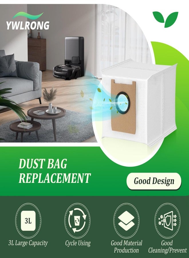 4 قطع لأكياس الغبار البديلة Eufy E20 متوافقة مع أكياس ملحقات المكنسة الكهربائية الروبوتية Eufy E20 (سعة 3 لتر) - Image 3