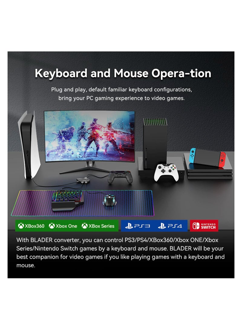 (2023) Keyboard Adapter,  and Mouse Adapter for Nintendo Switch/Xbox One/PS4/PS3, AIMVICE Keyboard Adapter  Xbox Keyboard Adapter,  for Games Consoles for FPS, TPS and RTS - Image 5
