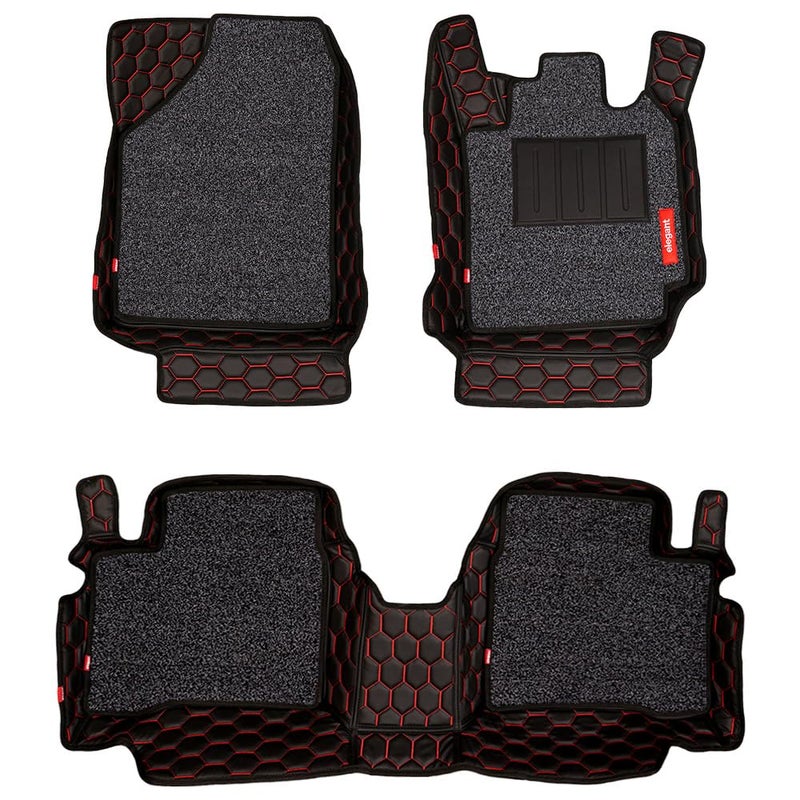 Elegant PVC Custom Fit 7D Floor/Foot/Mat For Car (Black And Red ) - Image 1