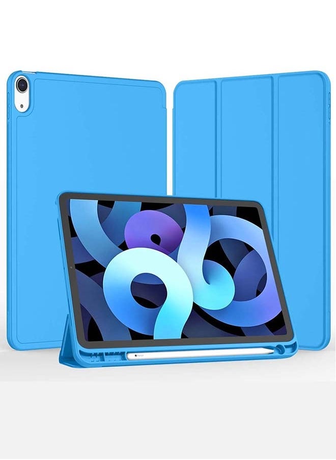 Techie - Apple Smart Folio Flip Full Cover Tablet Case with Pencil Holder and Auto Wake/Sleep function for Apple iPad Air 4/5 (2020,2022 ,4th/5th Generation 10.9 Inch) – Ocean Blue - Image 1