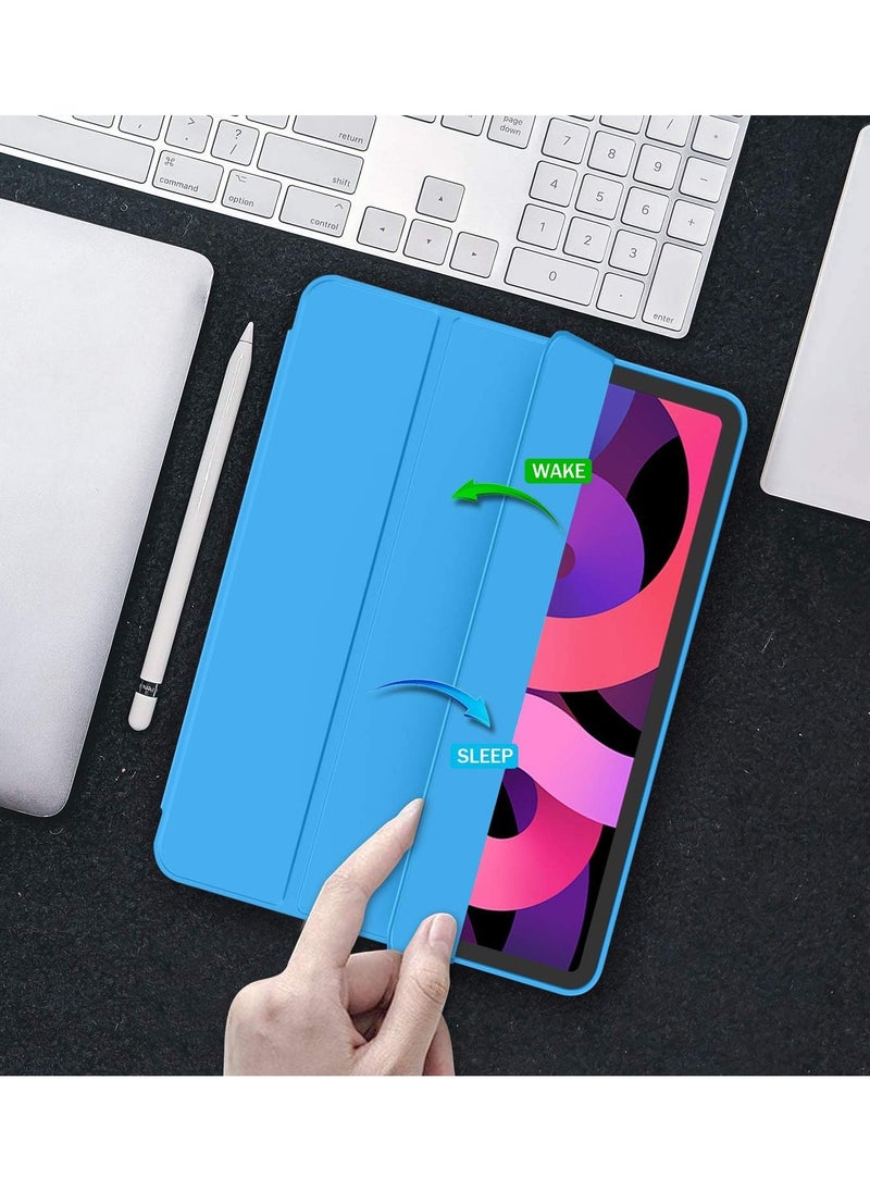 Techie - Apple Smart Folio Flip Full Cover Tablet Case with Pencil Holder and Auto Wake/Sleep function for Apple iPad Air 4/5 (2020,2022 ,4th/5th Generation 10.9 Inch) – Ocean Blue - Image 1