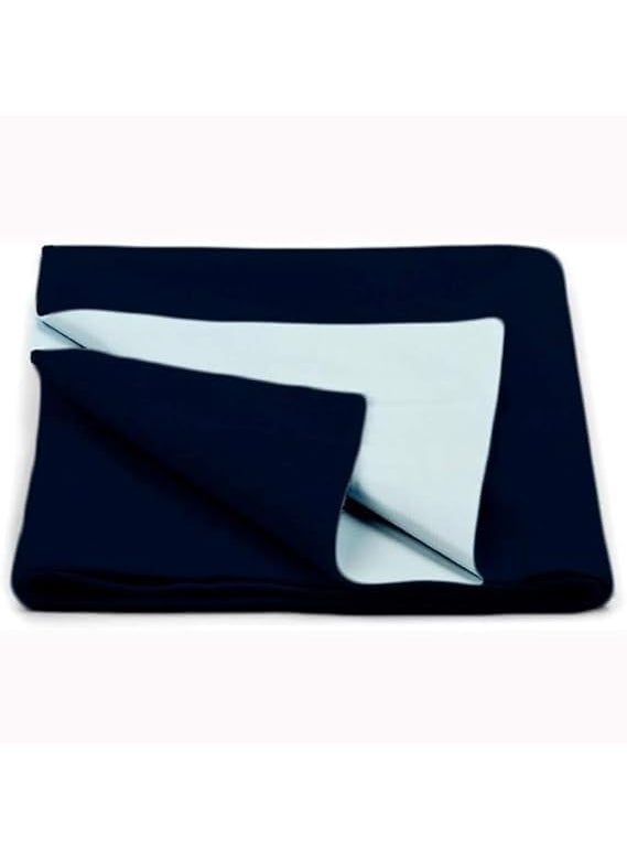 AOKING Aoking Extra Soft Waterproof Anti-Piling 50 x 70 cm Dry Sheet Bed Protector for Baby (Navy Blue)  - Image 1