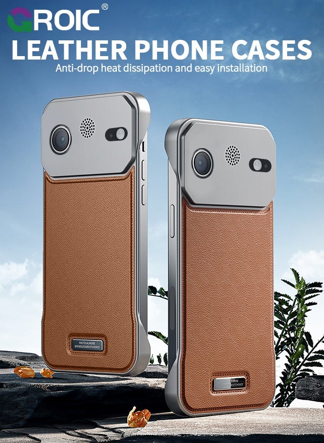 GROIC iPhone 17 Air Case,Luxury Aromatherapy Pu Leather Magnetic Slim Phone Case,Magnetic iPhone 17 Air Phone Cover,Frameless Minimalist Design iPhone 17 Air Phone Shell 6.5inch - Image 2