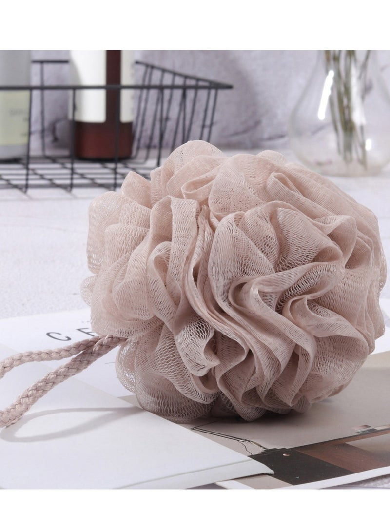 4 قطع إسفنجة استحمام إسفنجة استحمام شبكية ليفة كرة استحمام إسفنجية لتنظيف الجسم - Image 4