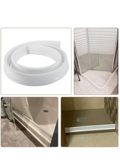 bullga A water barrier or threshold made of silicone for multiple uses in the bathroom, kitchen and laundry rooms. The color is white. The length of the barrier is 1 meter.  - Image 3