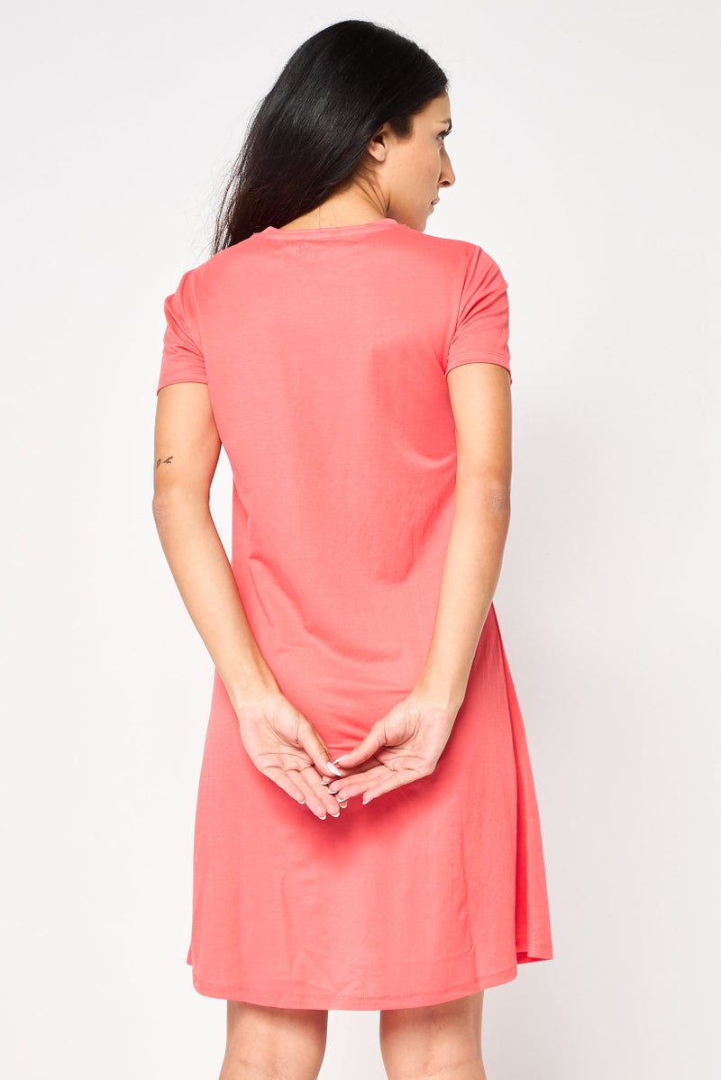 DESIGUAL Women Embroidered Mini Dress, Pink - Image 3