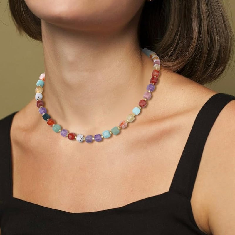 COAI Women's Chakra Necklace, Healing Crystal Beaded Necklace for Women - Image 2