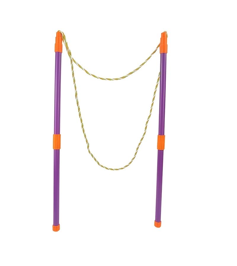 Purple Detachable Double Rod Bubble Ring Prop Big Colorful Bubbles Outdoor Fun - Image 4