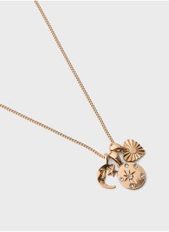 ELLA 3 Mix Pack Moon Pendant With Chain Necklace  With Two Mix Pack Pendants  - Image 2